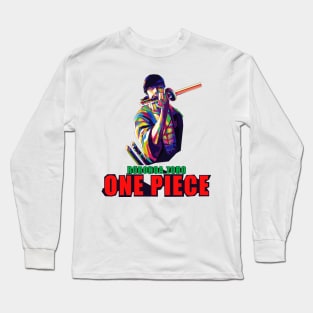 Roronoa Zoro Wpap Art Long Sleeve T-Shirt